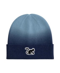 Czapka beanie – haftowane logo / gradient / rozmiar uniwersalny (niebieska)