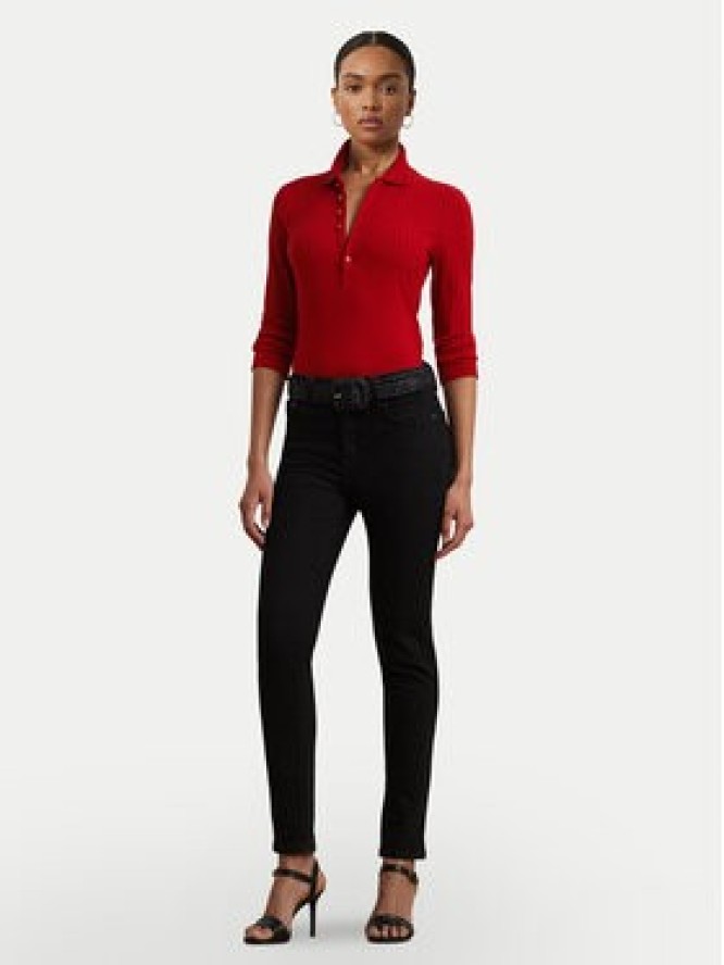 LAUREN RALPH LAUREN Sweter 200971091003 Czerwony Slim Fit