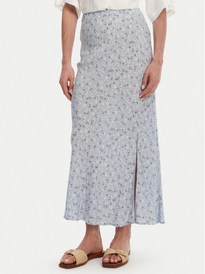 Pieces Spódnica midi Nya 17147811 Błękitny Regular Fit