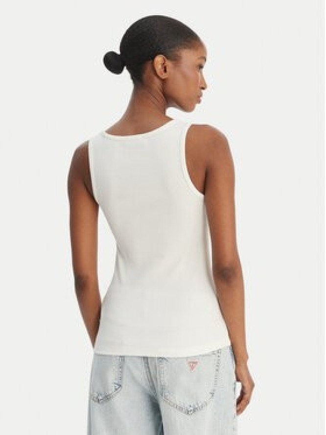 Guess Jeans Top W6GPZ2 KA0H1 Biały Slim Fit