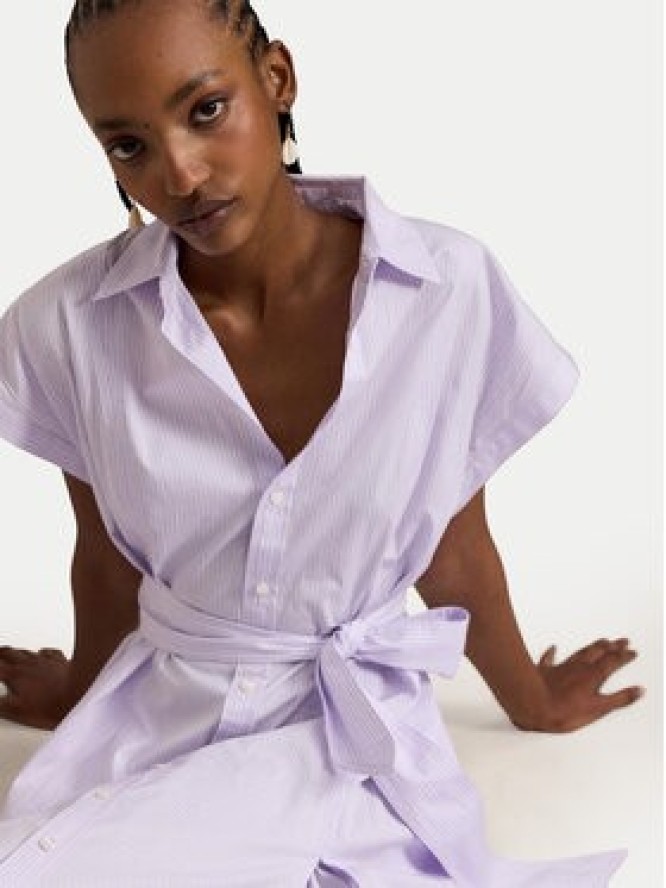 Polo Ralph Lauren Sukienka koszulowa 211A96363002 Fioletowy Regular Fit