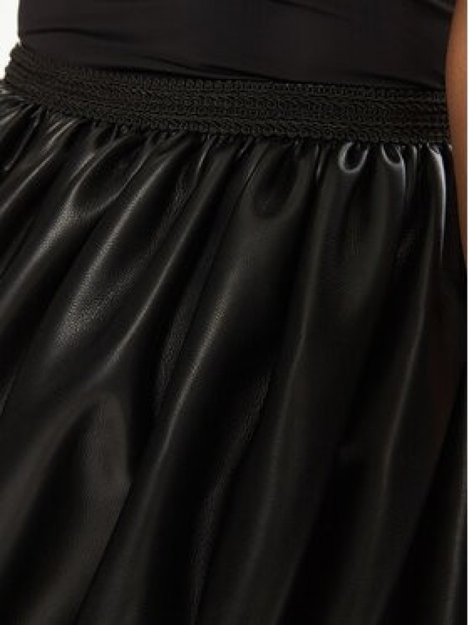 ROTATE Spódnica z imitacji skóry 113503 Czarny Regular Fit