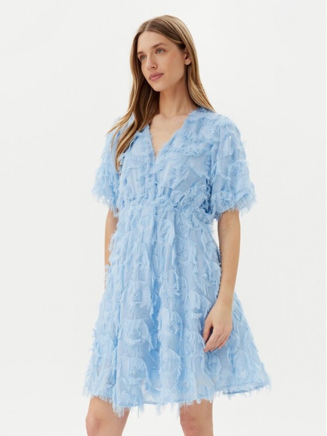 YAS Sukienka koktajlowa Pazylla 26037234 Błękitny Loose Fit