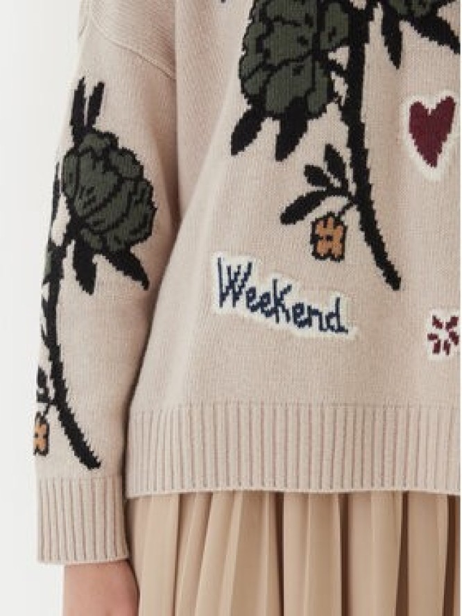 Weekend Max Mara Sweter Pavidi 2525366262 Écru Oversize