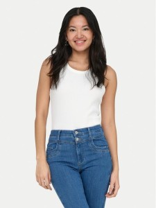 ONLY Top Val 2-Way 15371705 Biały Slim Fit