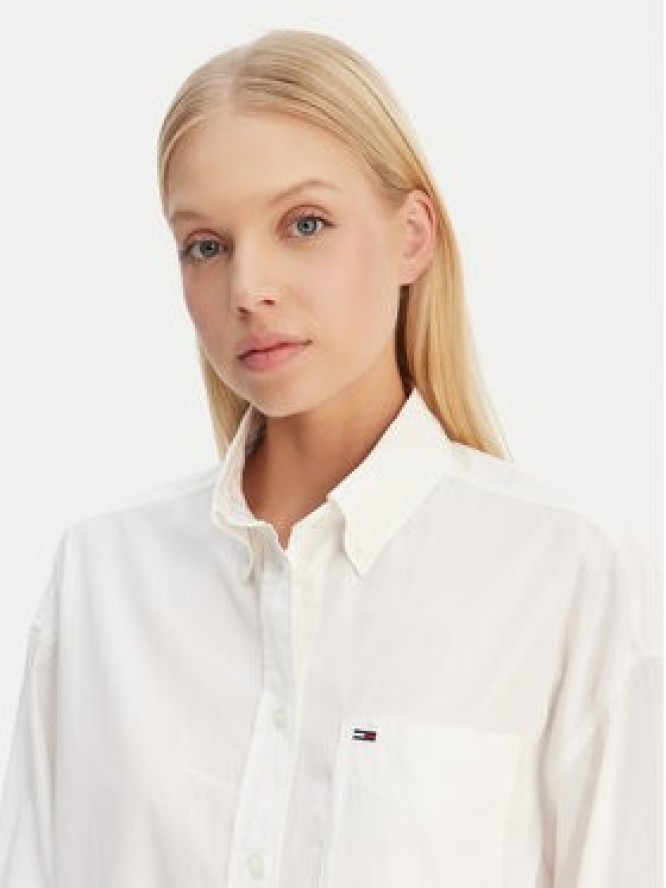 Tommy Jeans Koszula DW0DW22766 Écru Regular Fit