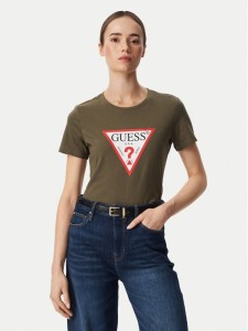 Guess T-Shirt W1YI1B I3Z14 Khaki Regular Fit