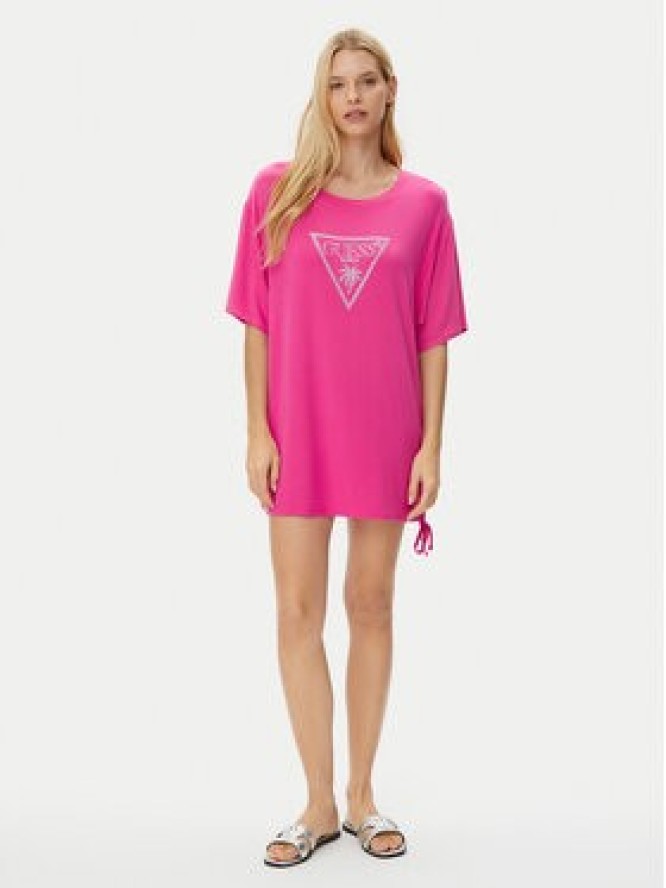 Guess T-Shirt E4GI00 K68D2 Różowy Regular Fit