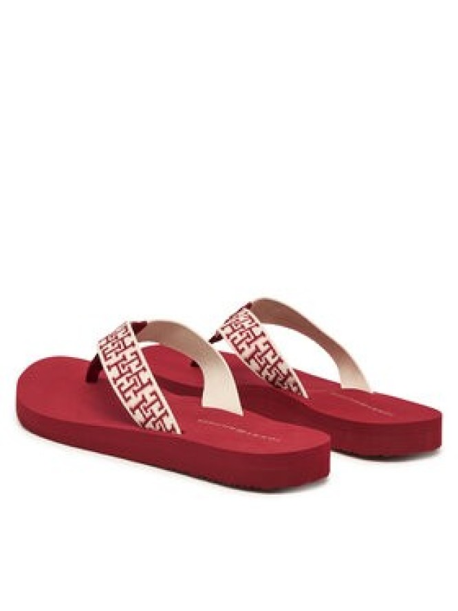 Tommy Hilfiger Japonki Corportate Sandal FW0FW09610 Czerwony