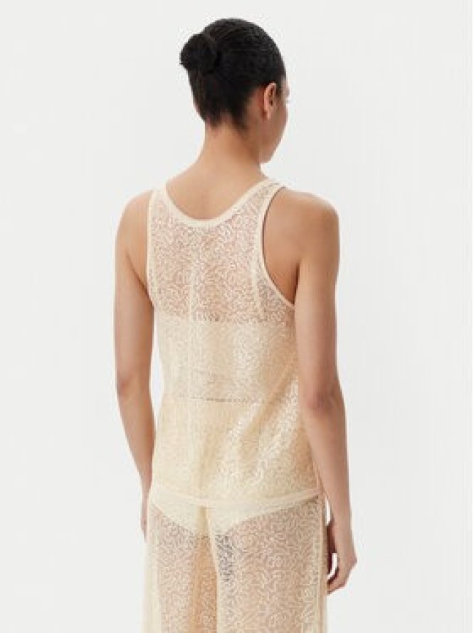 PINKO Top Waiting canottiera rete Beżowy Slim Fit