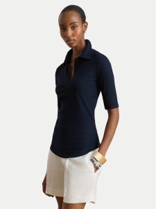LAUREN RALPH LAUREN Polo 200P10120005 Granatowy Regular Fit