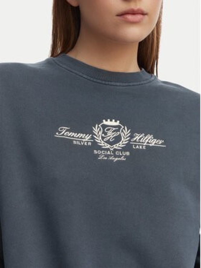 Tommy Hilfiger Bluza Crest Embroidery WW0WW48733 Granatowy Relaxed Fit