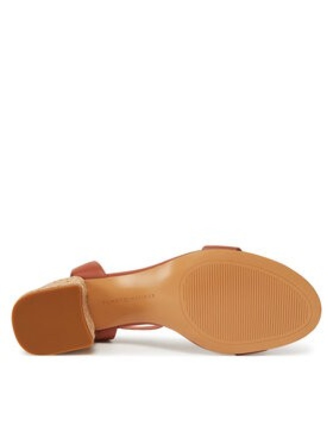 Tommy Hilfiger Espadryle Leather Ankle Strap Espad Sandal FW0FW08533 Brązowy