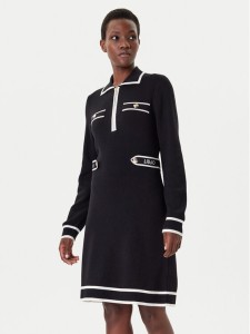 Liu Jo Sport Sukienka dzianinowa TF5251 MS59L 03N66 Czarny Regular Fit