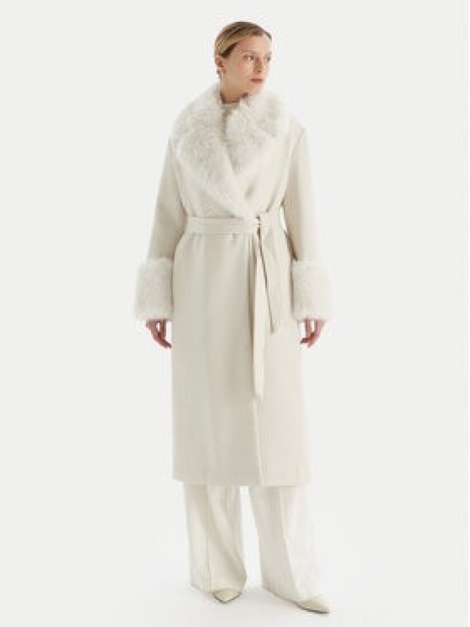 TWINSET Płaszcz zimowy 252TT2040 Écru Regular Fit