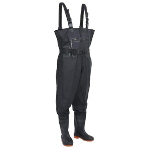 VidaXL Waders z butami i paskiem, rozmiar 44, czarne
