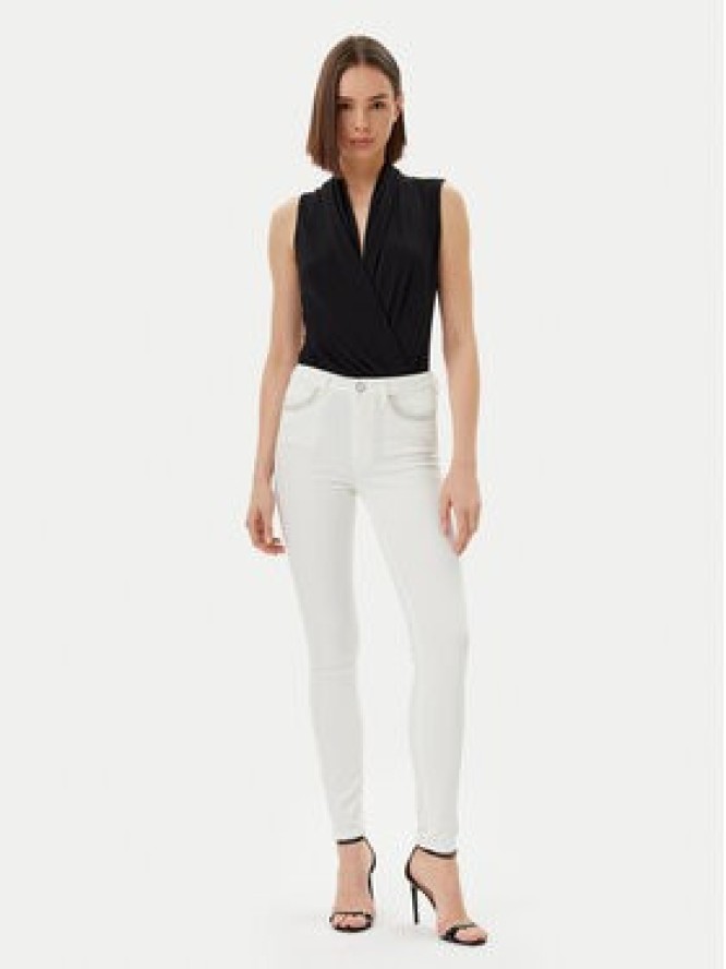 Guess Jeansy W5GA46 D5N71 Biały Skinny Fit