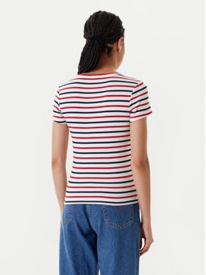 Tommy Jeans T-Shirt Essential DW0DW17385 Biały Slim Fit