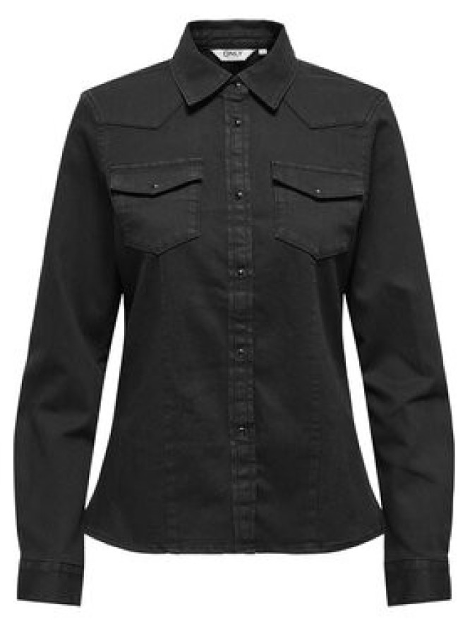 ONLY Koszula jeansowa Sasia 15352339 Czarny Slim Fit