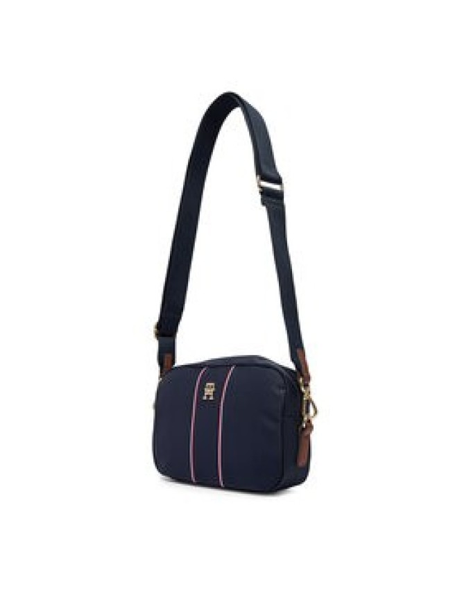 Tommy Hilfiger Torebka Popette Camera Bag Corp AW0AW17710 Granatowy