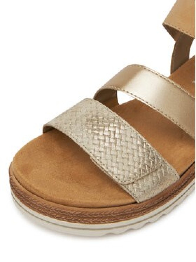 Remonte Sandały D0Q55-91 Złoty