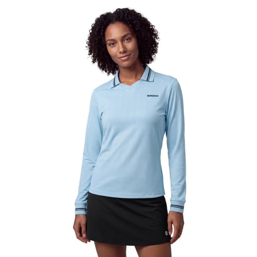 Damska koszulka polo do gry w padla z długim rękawem Padel Siroko Hawk-W Light