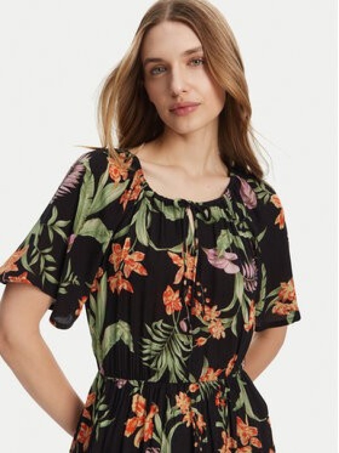 Roxy Sukienka letnia ERJWD03869 Czarny Regular Fit
