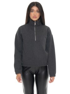 Bluza damska Leone 1947 Apparel Glam Winter ze stójką i zamkiem