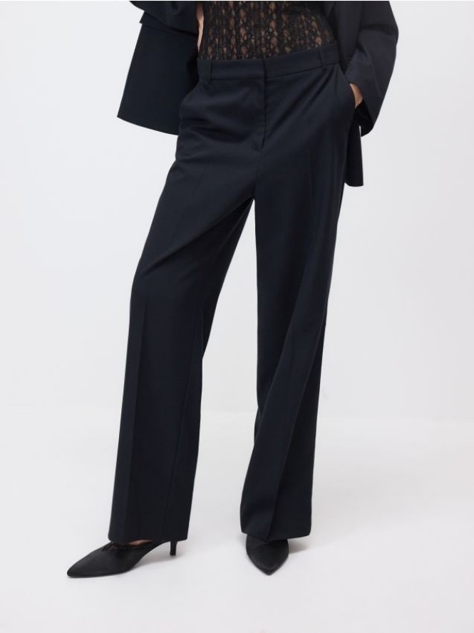 Spodnie na kant - granatowy