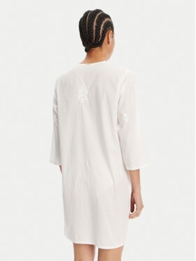 Selmark Sukienka letnia BC198 Biały Relaxed Fit