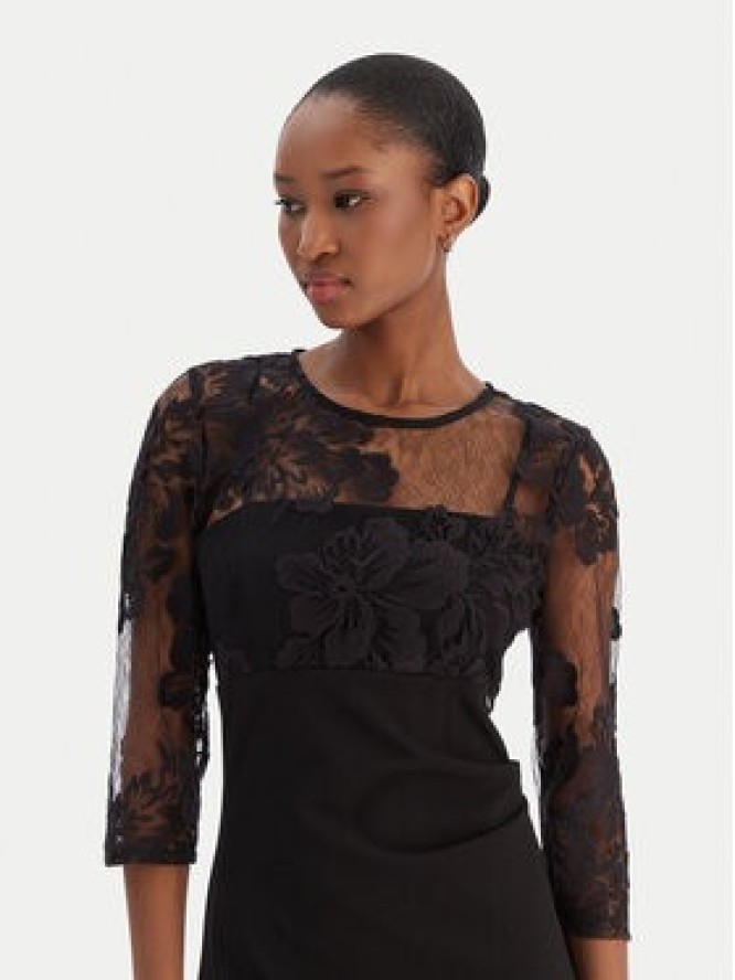 Rinascimento Sukienka wieczorowa CFC0126453003 Czarny Slim Fit