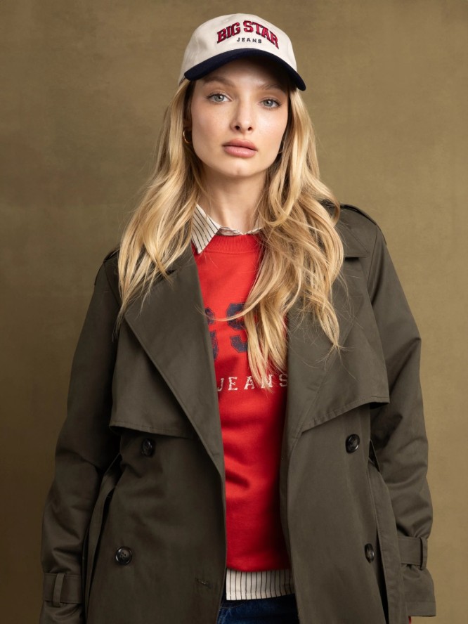 Czapka z daszkiem z logo BIG STAR beżowo-granatowa Rubona 000