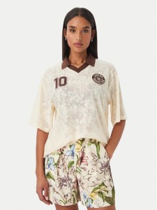 adidas T-Shirt Farm Rio KR0239 Beżowy jasny Loose Fit