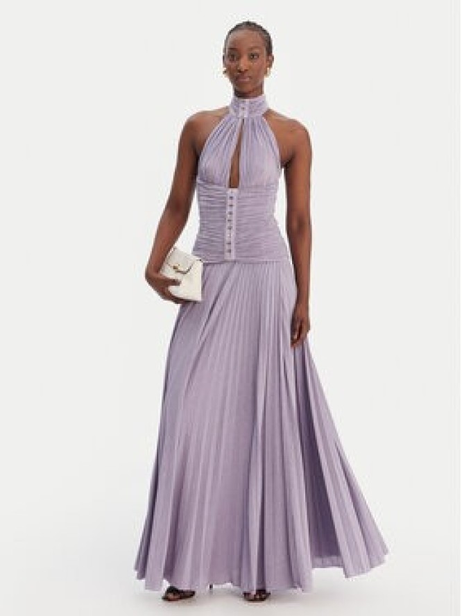 Elisabetta Franchi Sukienka wieczorowa AB-R18-61E2-V760 Fioletowy Regular Fit