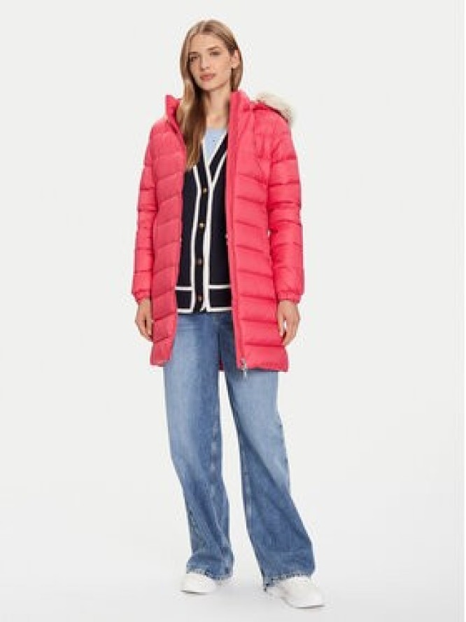 Tommy Jeans Kurtka puchowa Essential DW0DW18864 Różowy Slim Fit