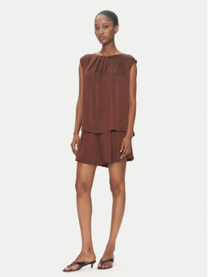 ViCOLO Bluzka TD0763 Brązowy Regular Fit