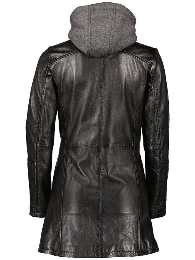 7eleven Skórzany płaszcz w kolorze czarnym rozmiar: 46