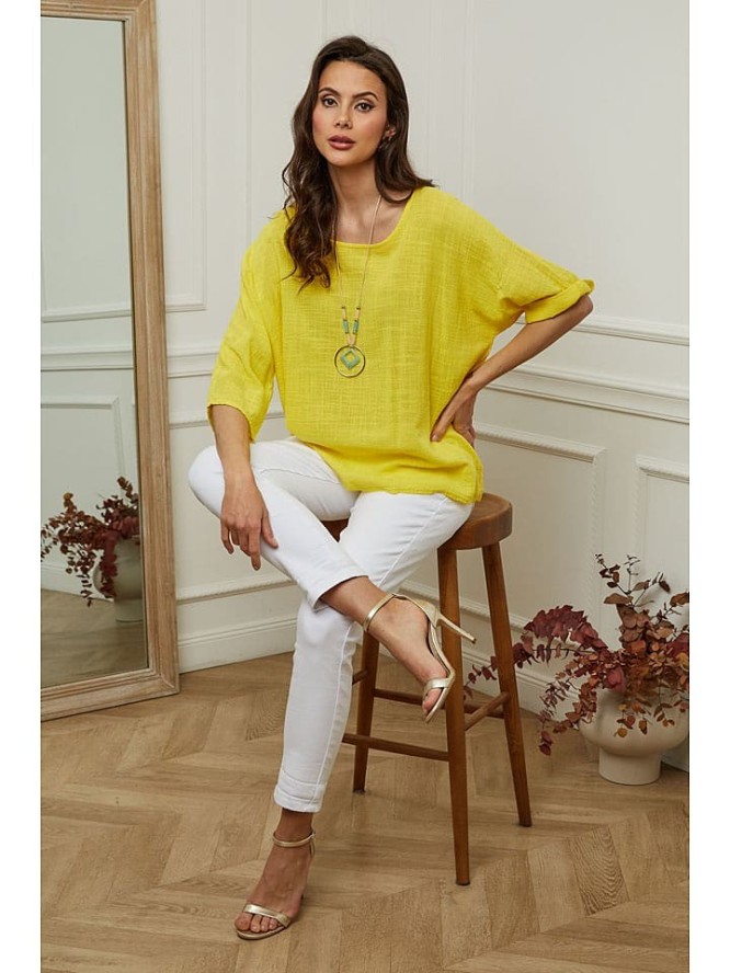 Fleur de Lin Bluzka "Guimauve" w kolorze żółtym rozmiar: M