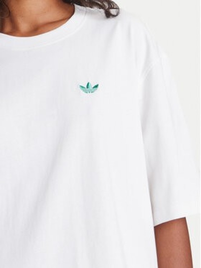 adidas T-Shirt Retro Tennis Boyfriend JW0226 Biały Oversize