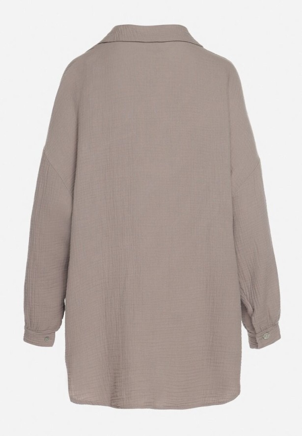 Beżowa Bawełniana Koszula Muślinowa Atelora