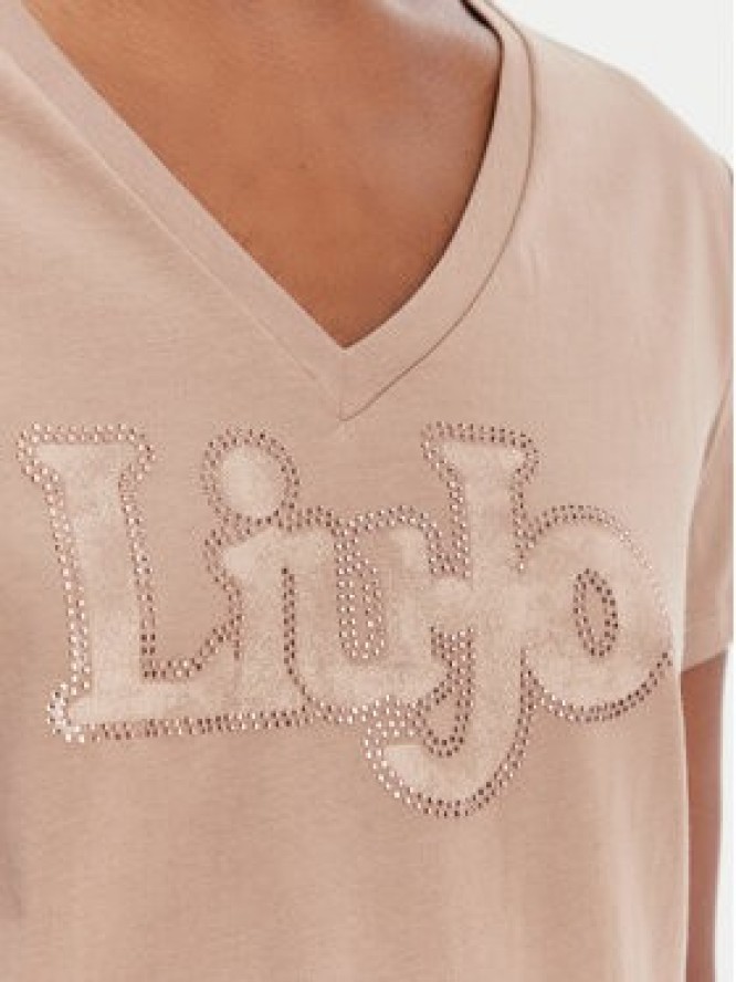 Liu Jo Sport T-Shirt TA6057 JS923 Beżowy Regular Fit