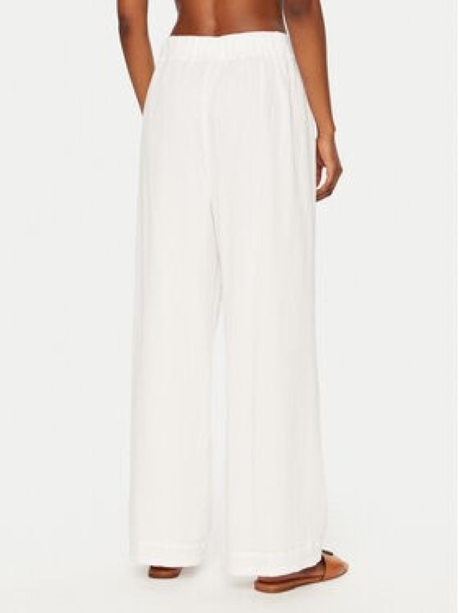 Seafolly Spodnie materiałowe Crinkle 55430-PA Biały Regular Fit