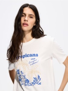 T-shirt z nadrukiem - biały