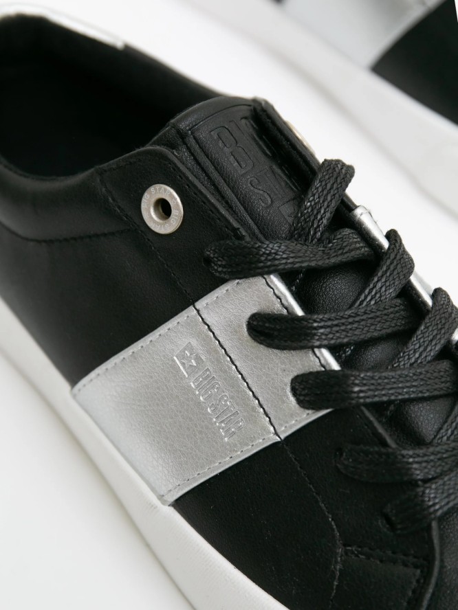 Sneakersy damskie w typie smart casual czarne JJ274360 906