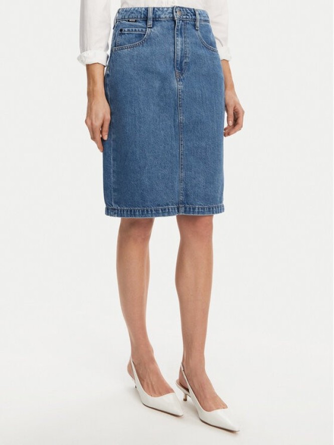 BOSS Spódnica jeansowa Cobaltide 50538596 Niebieski Regular Fit