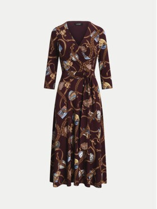 LAUREN RALPH LAUREN Sukienka codzienna 250951440001 Bordowy Slim Fit