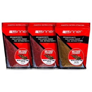 Pellet do Method /Feeder Winner 2mm/1kg / Zestaw Rybny 4 szt