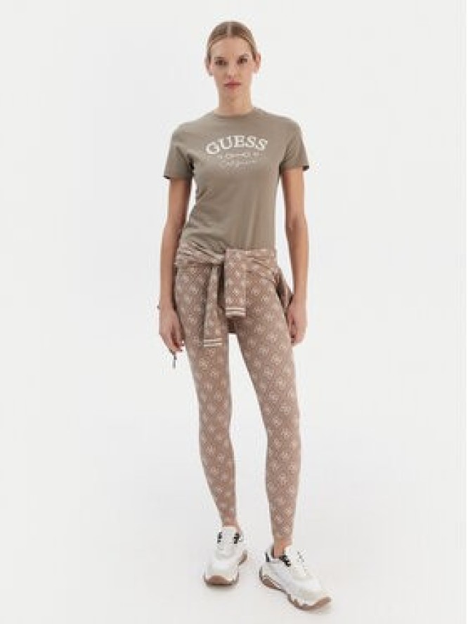 Guess T-Shirt V6RI02 J1314 Beżowy Regular Fit