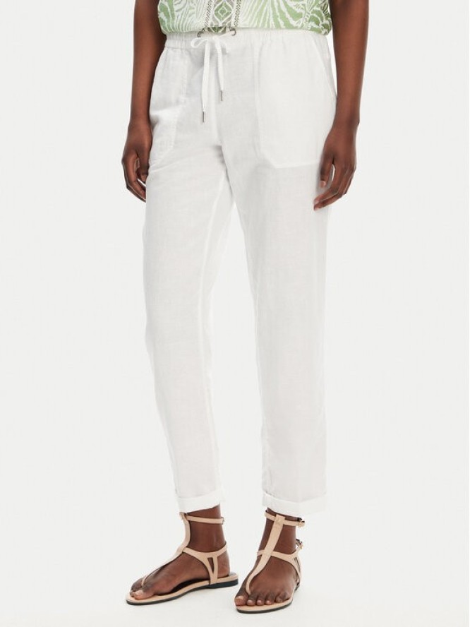 Olsen Spodnie materiałowe 14002404 Biały Regular Fit