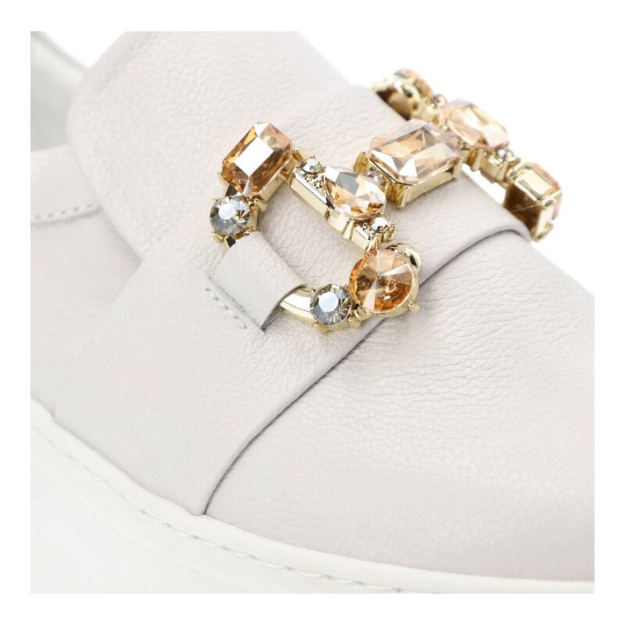 Białe Sneakersy Chebello Stylowe Obuwie Damskie Na Platformie